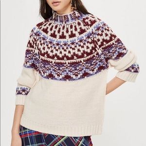 TopShop Reverse Fair Isle Jumper